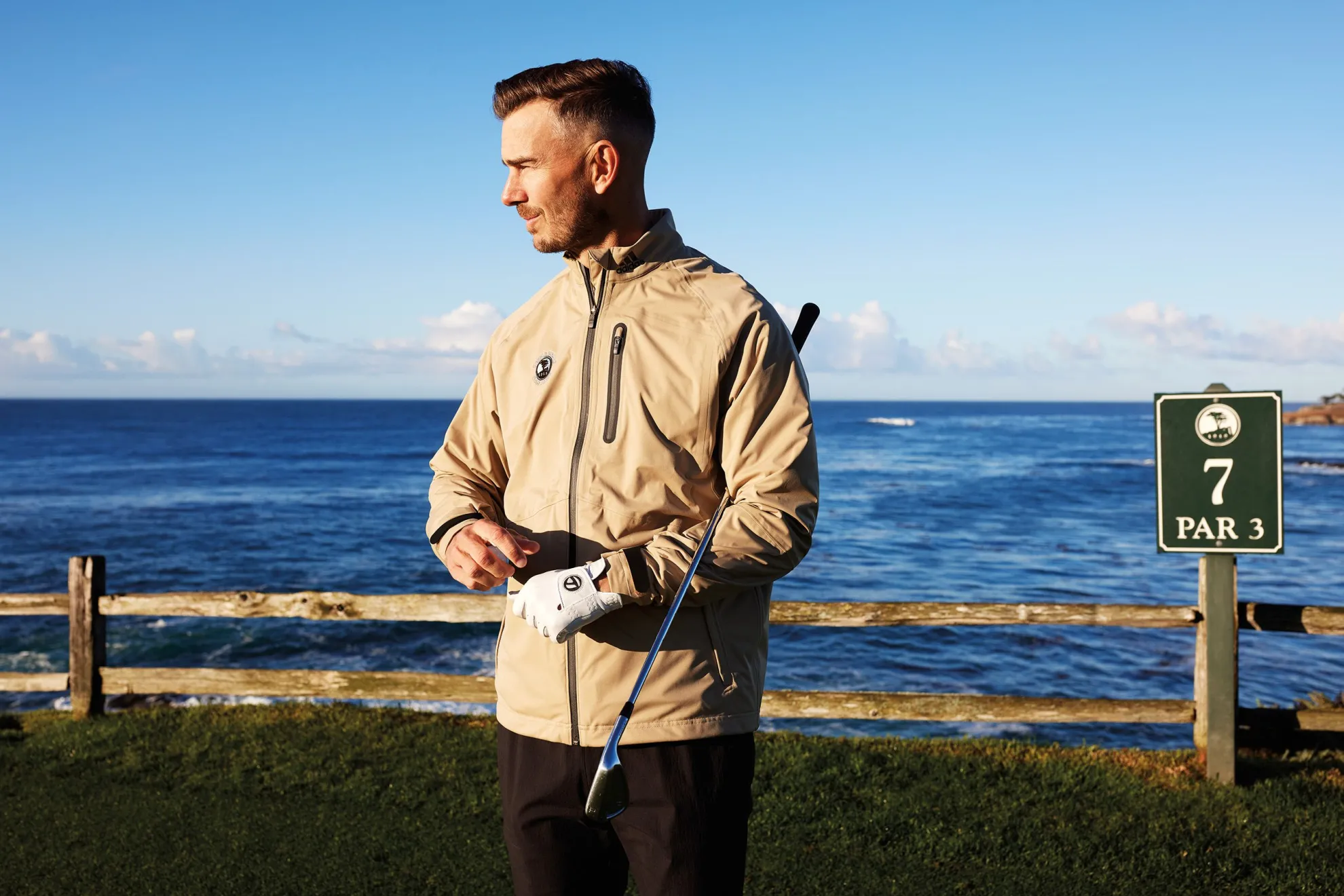 Pebble Beach Full Zip Rain Ready Jacket By Adidas