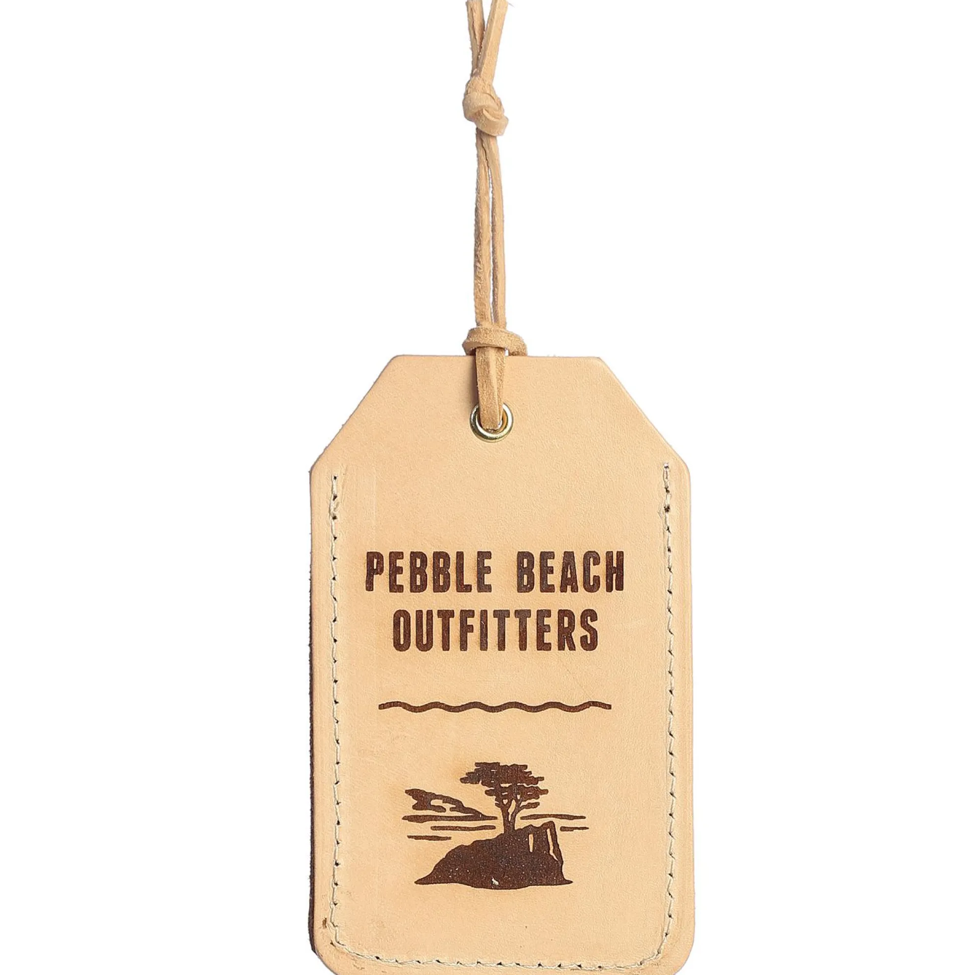 Pebble Beach Outfitters Leather Luggage Tag By Freshwater Designs