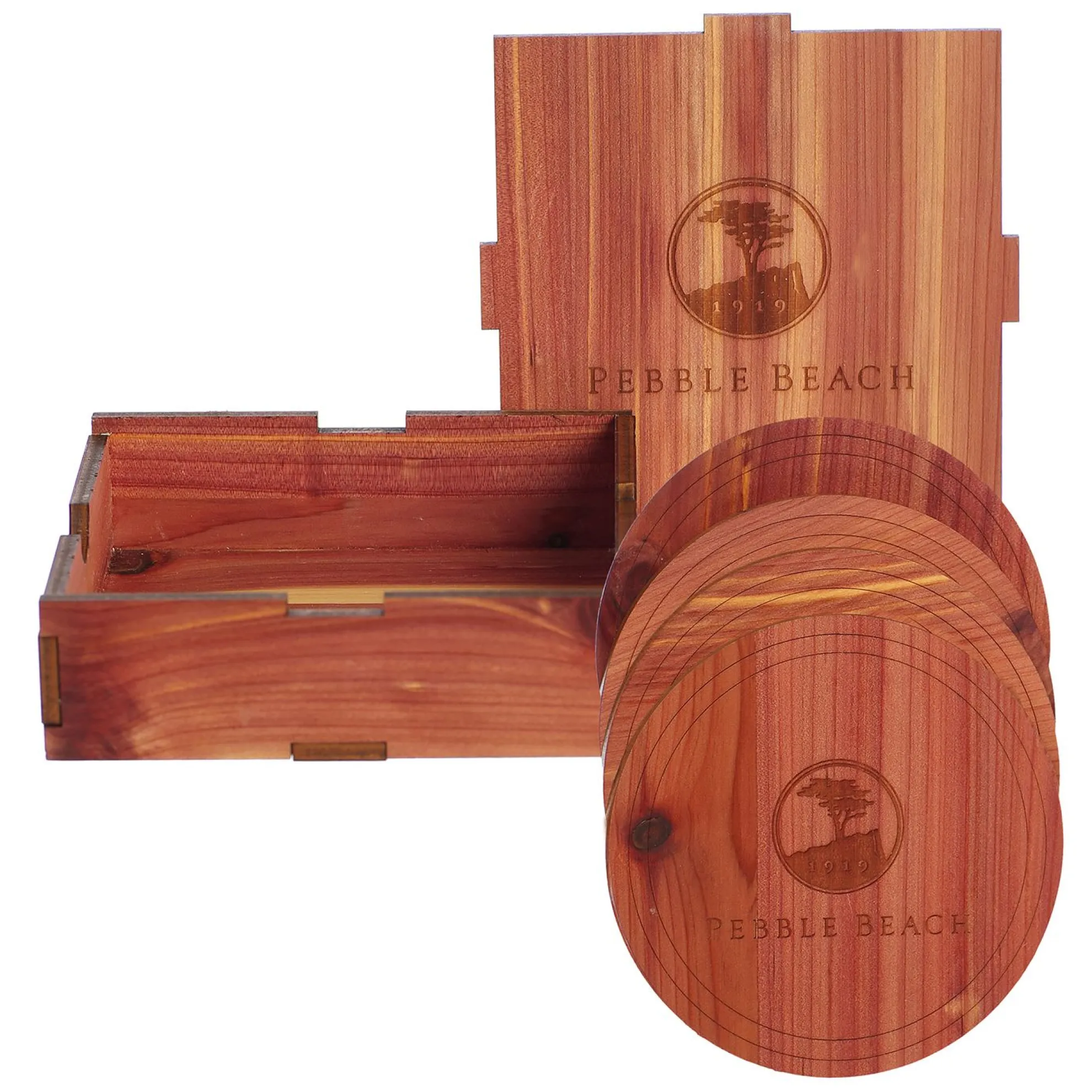 Pebble Beach Cedar Coaster Set By Woodchuck