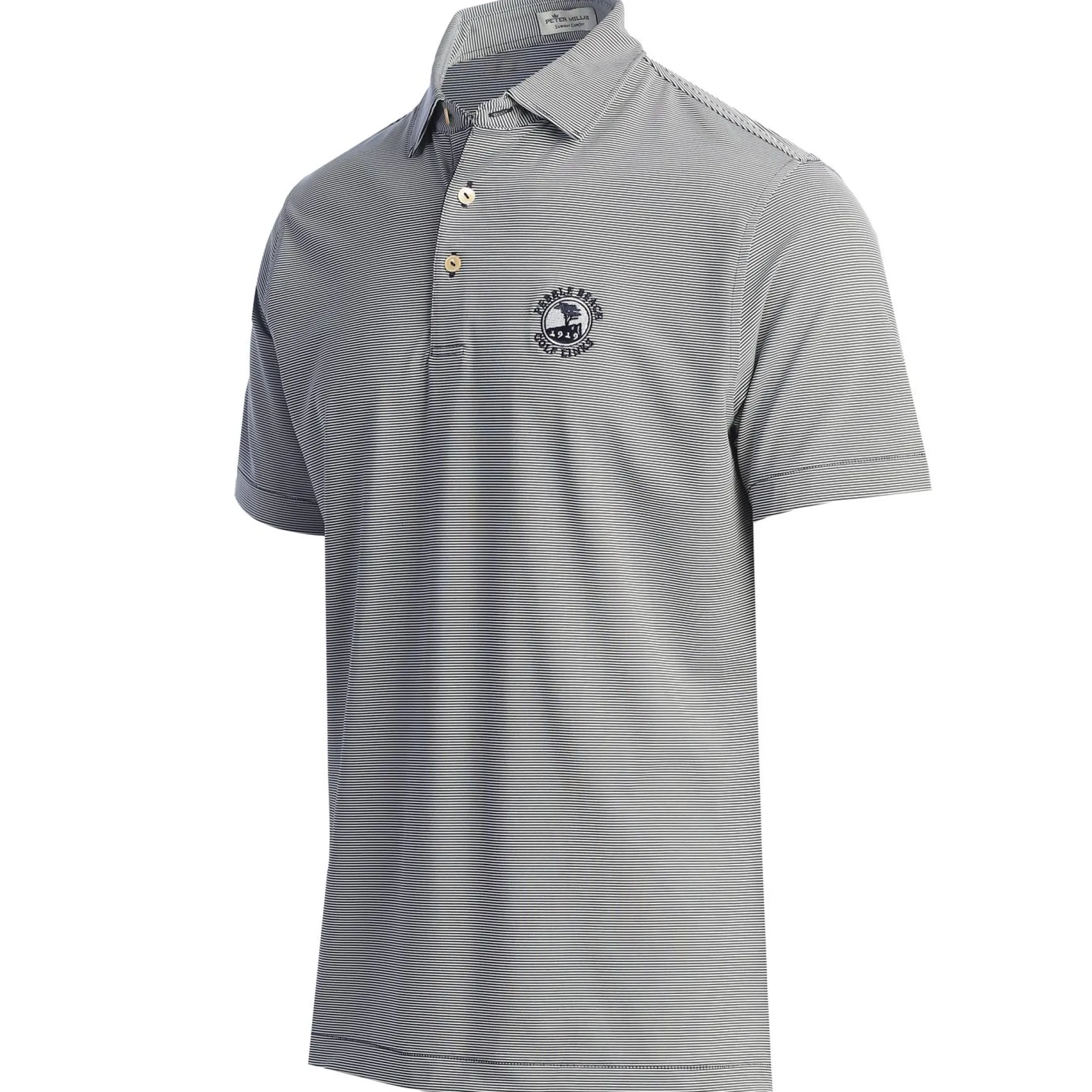 Pebble Beach Striped Polo By Peter Millar