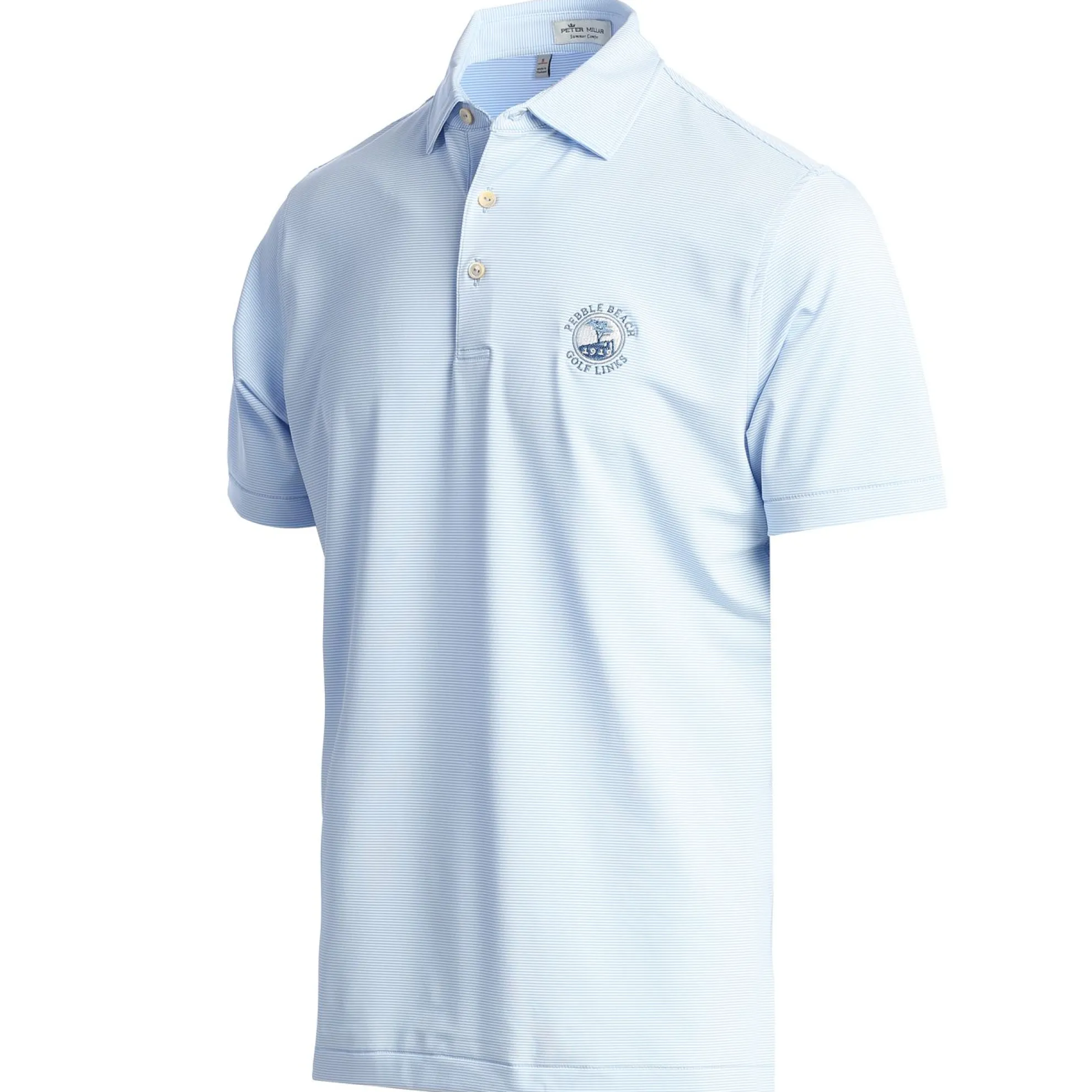 Pebble Beach Striped Polo By Peter Millar