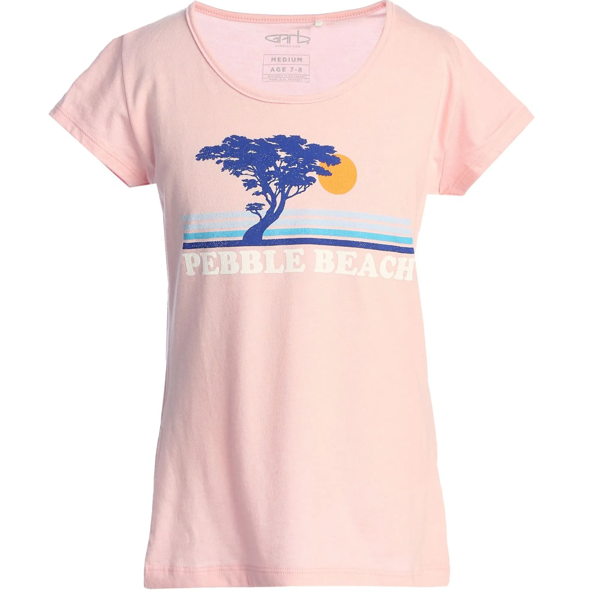 Pebble Beach Youth Pink Sunset Tee By Garb