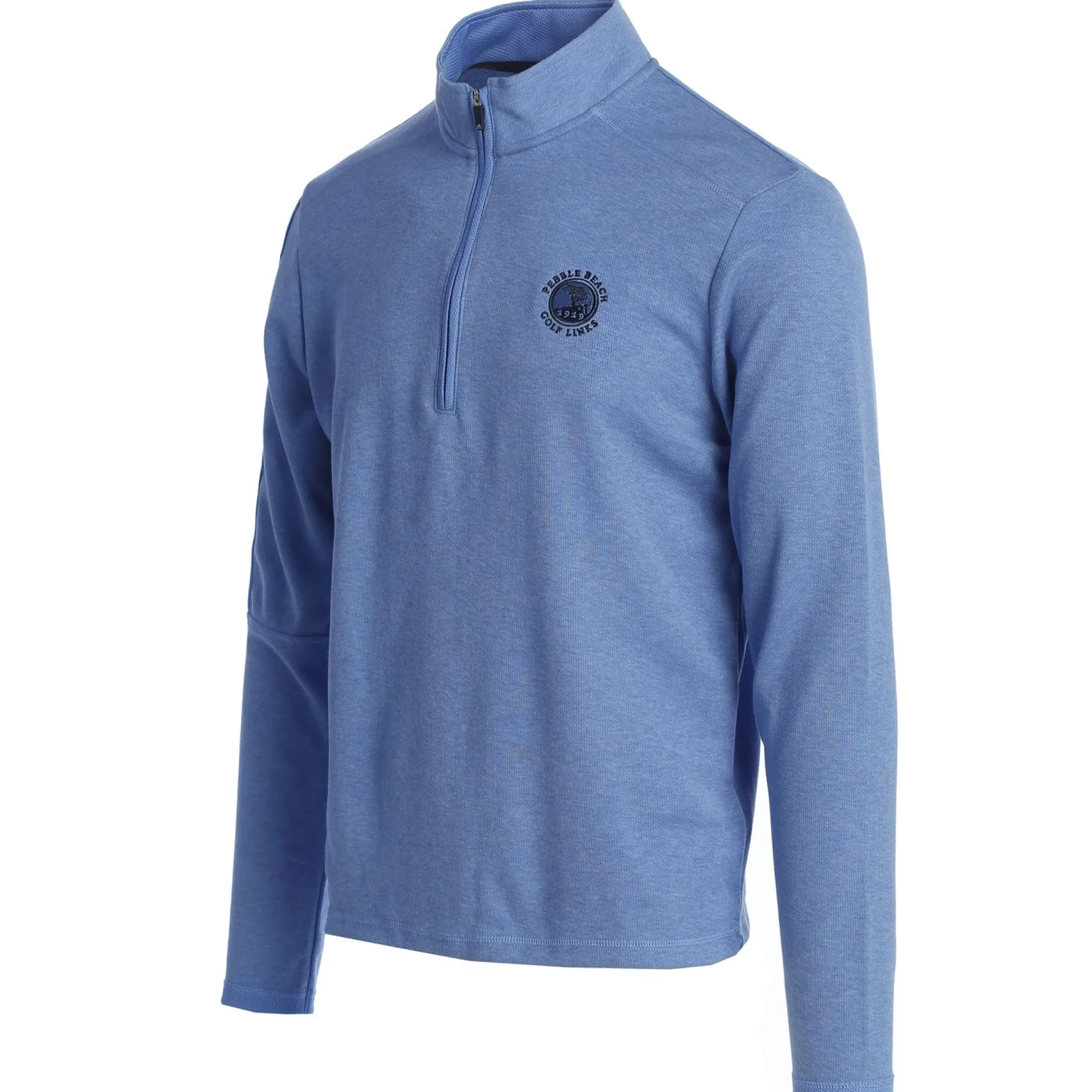 Pebble Beach Men's 3-Stripes Blue Fusion 1/4 Zip By Adidas
