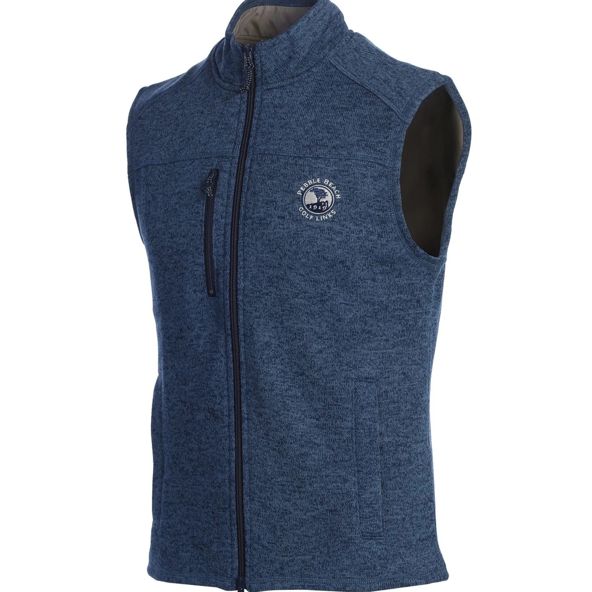 Pebble Beach Full Zip Fleece Vest By Johnnie-O