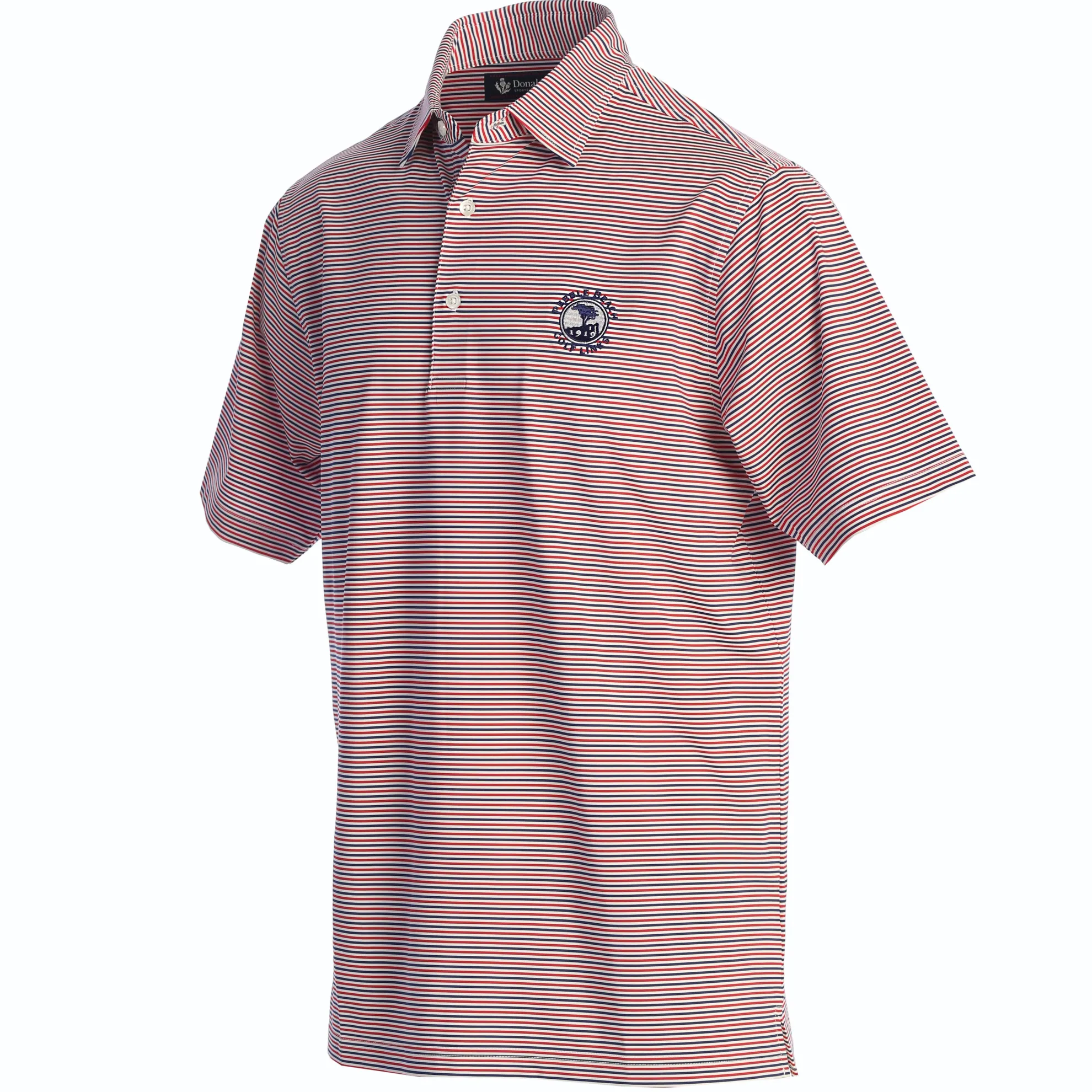 Pebble Beach Dc Stripe Polo By Donald Ross