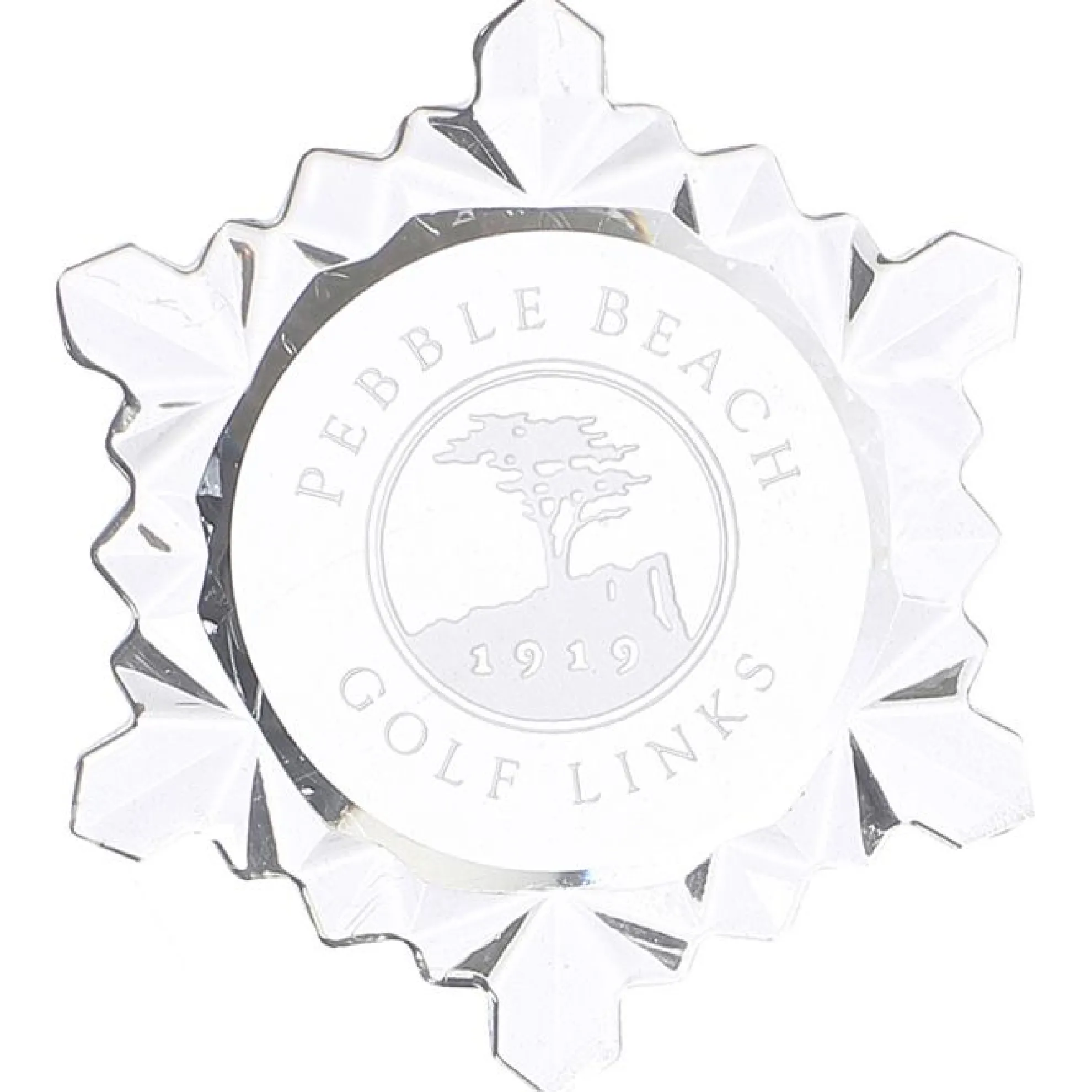 Pebble Beach Golf Links Etched Snowflake Ornament