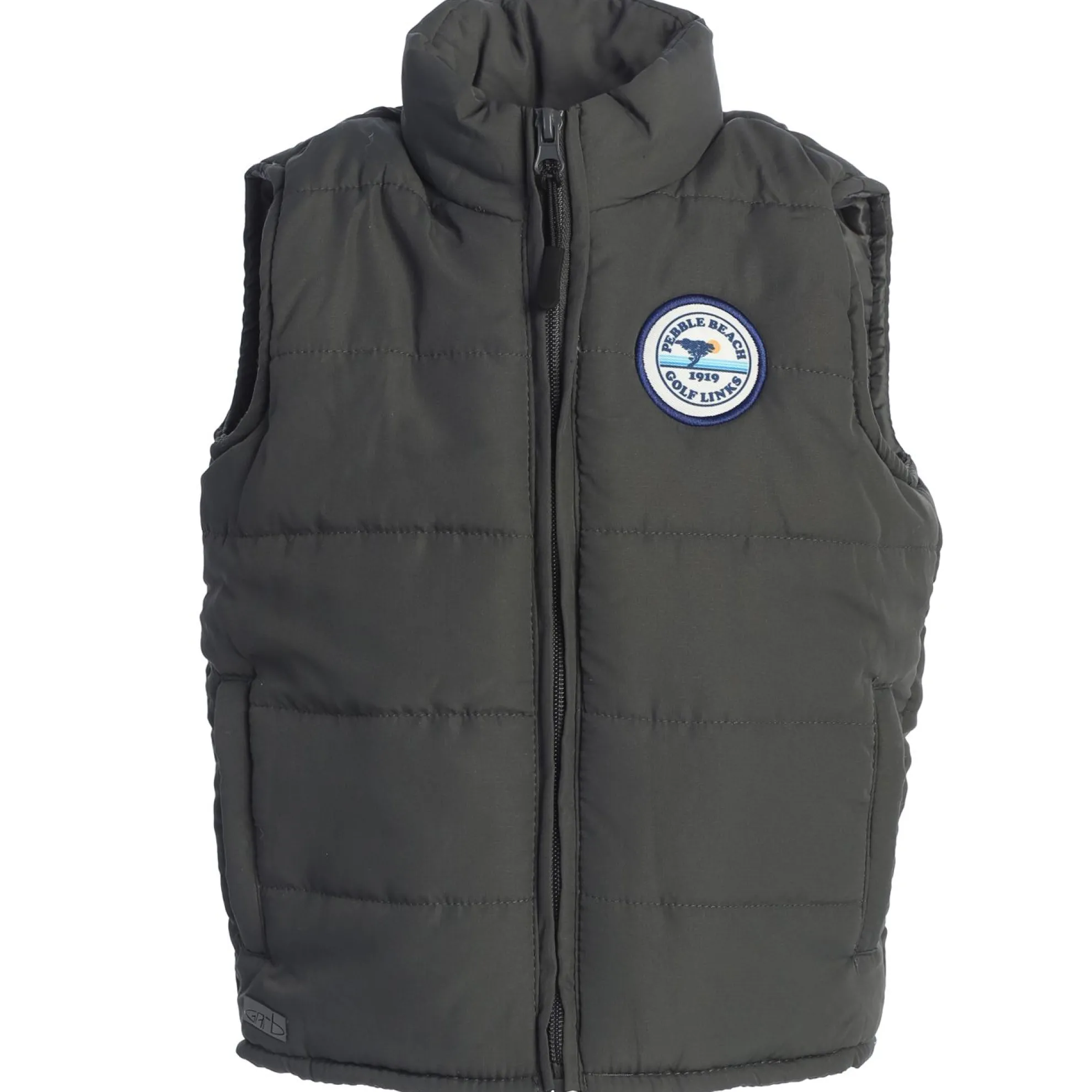 Pebble Beach Toddler Charcoal Puffer Vest By Garb
