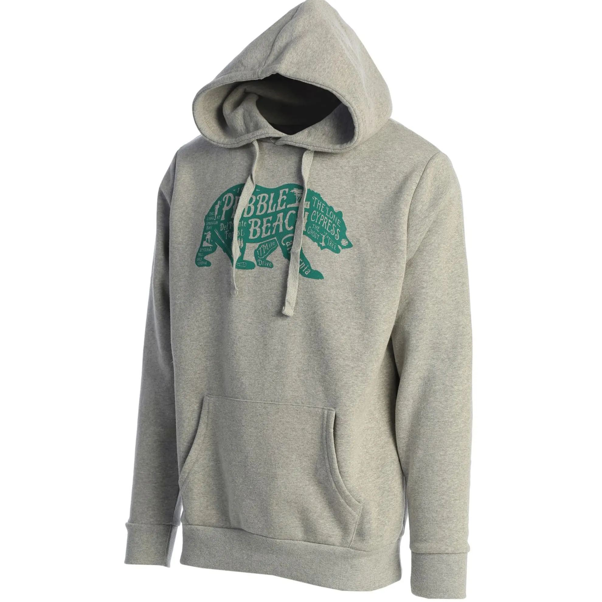 Pebble Beach Comfort Heather Forest Bear Hoodie By American Needle