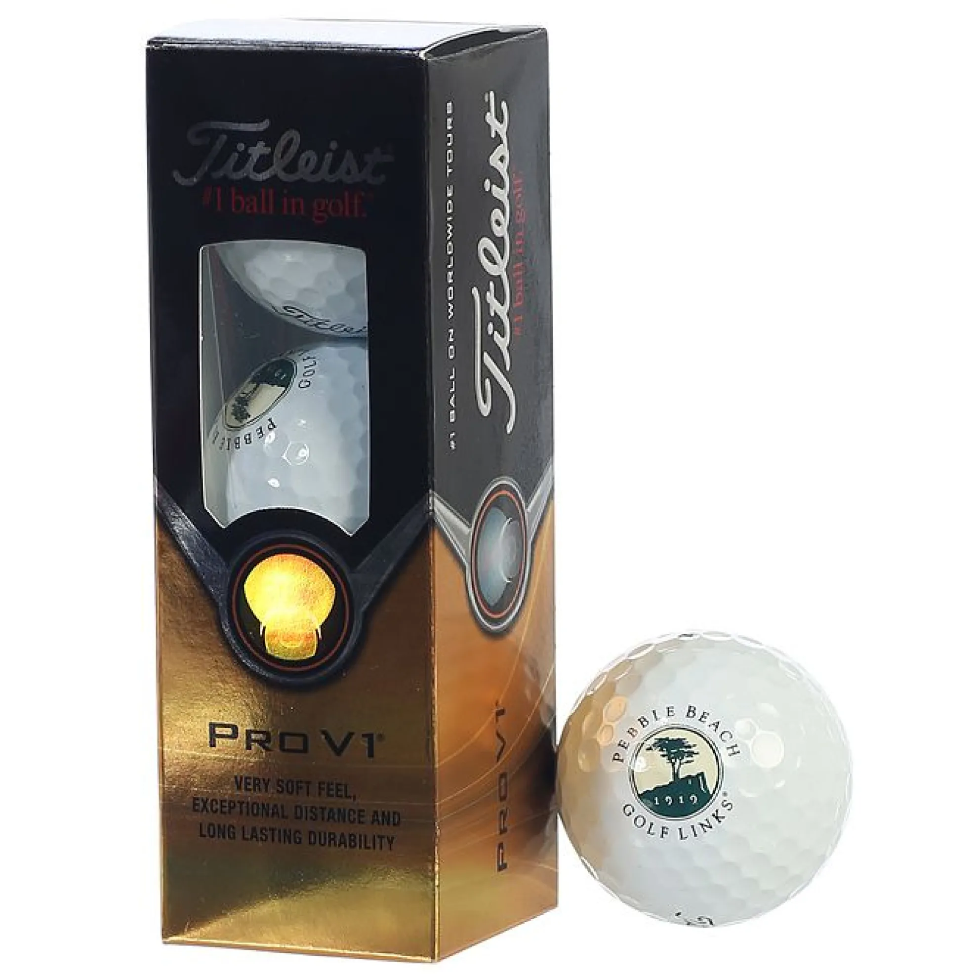 Pebble Beach Golf Links Pro V1 Golf Balls By Titleist