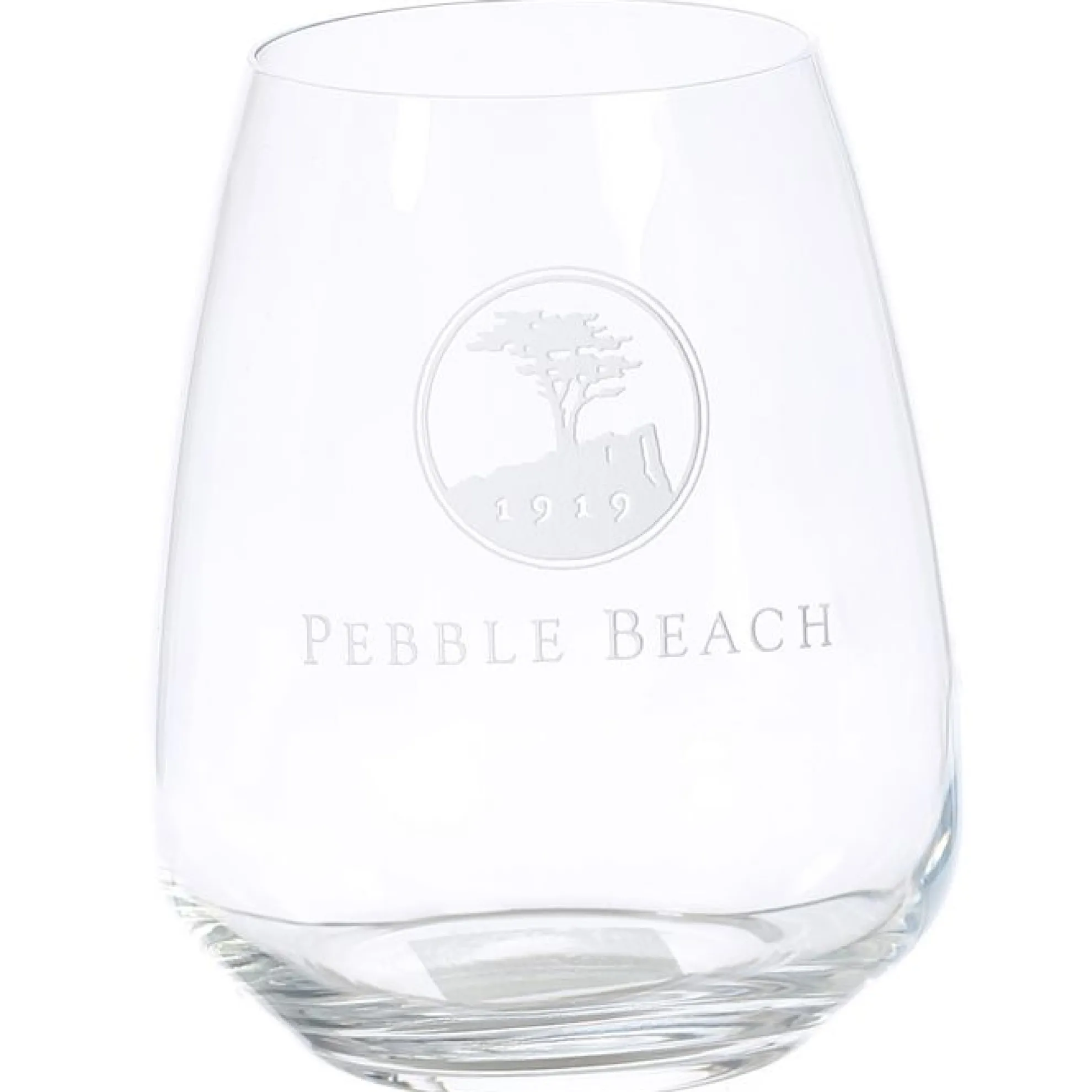 Pebble Beach Heritage Logo Stemless Red Wine Glass
