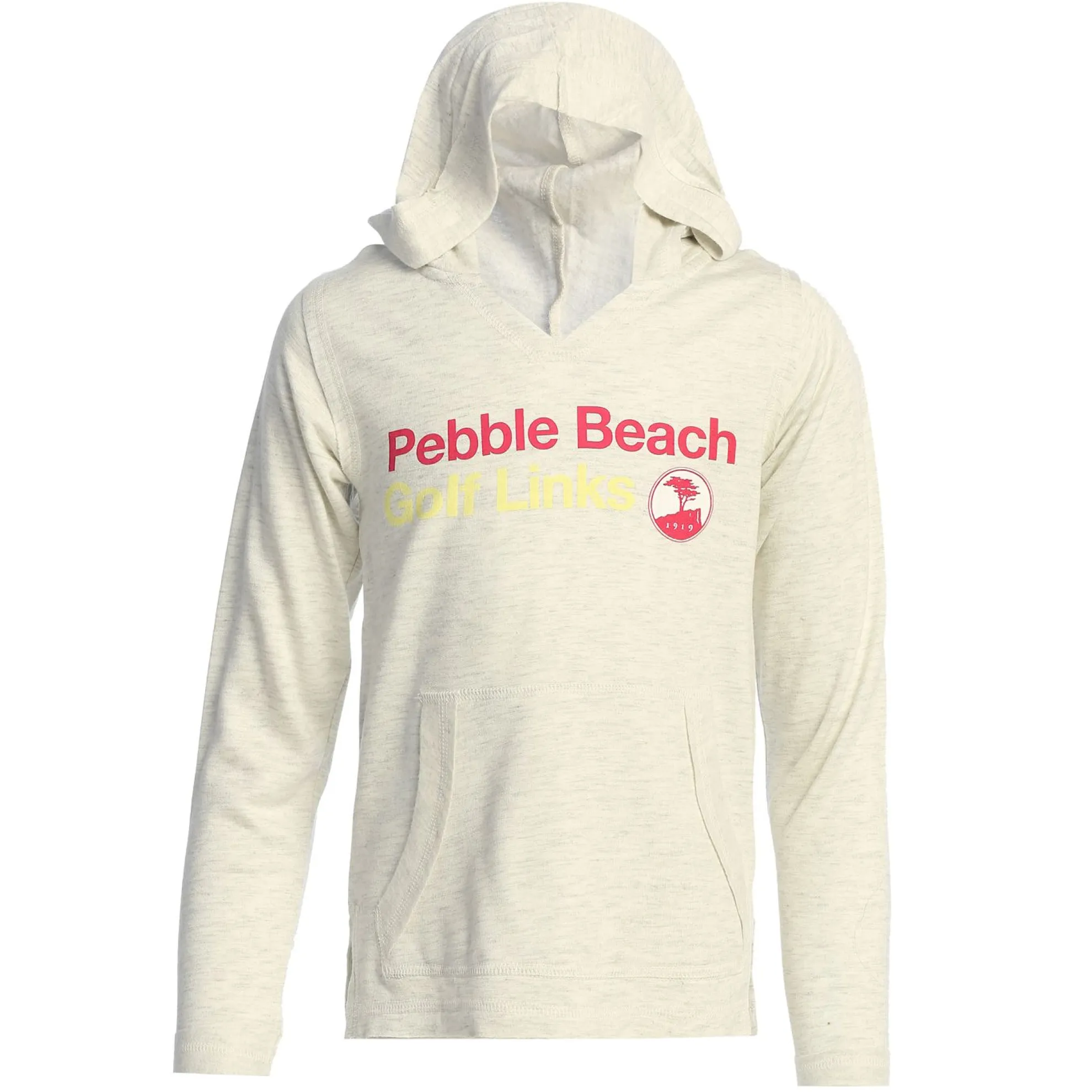 Pebble Beach Youth Oatmeal Golf Links Hoodie By Garb