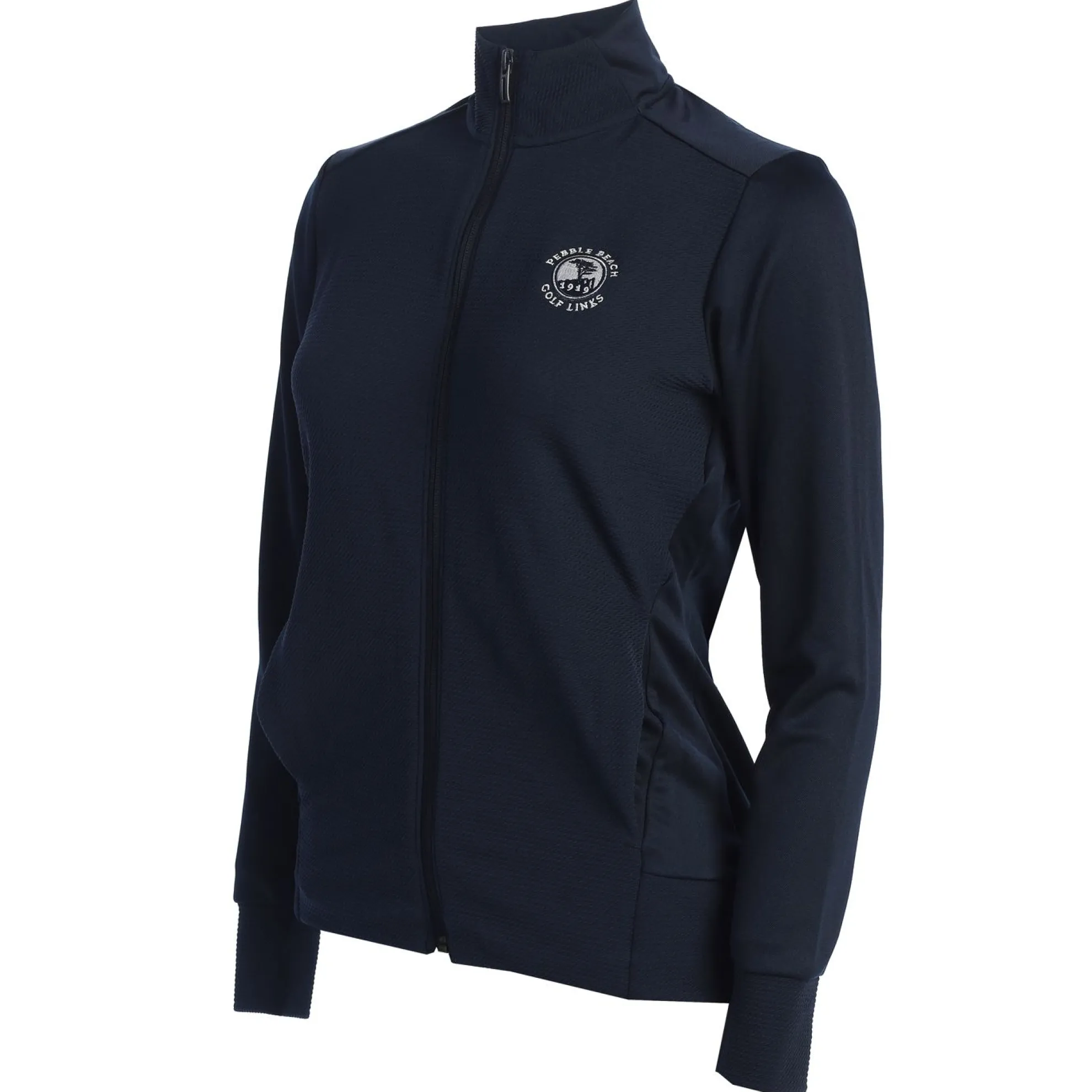 Pebble Beach Women's Textured Full Zip Jacket By Adidas